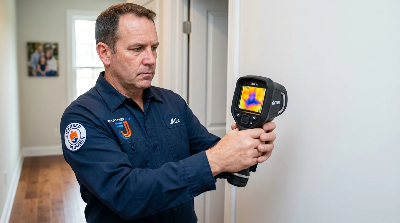 Thermal imaging leak detection by Johns Plumbing LLC in Pinconning
